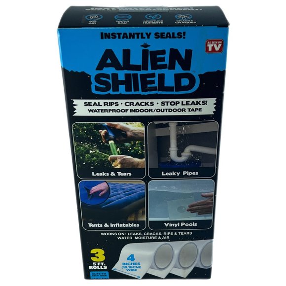 ASOTV Alien Shield Waterproof Indoor/Outdoor Tape, 3 • 5 Foot Rolls NIB - Picture 1 of 3